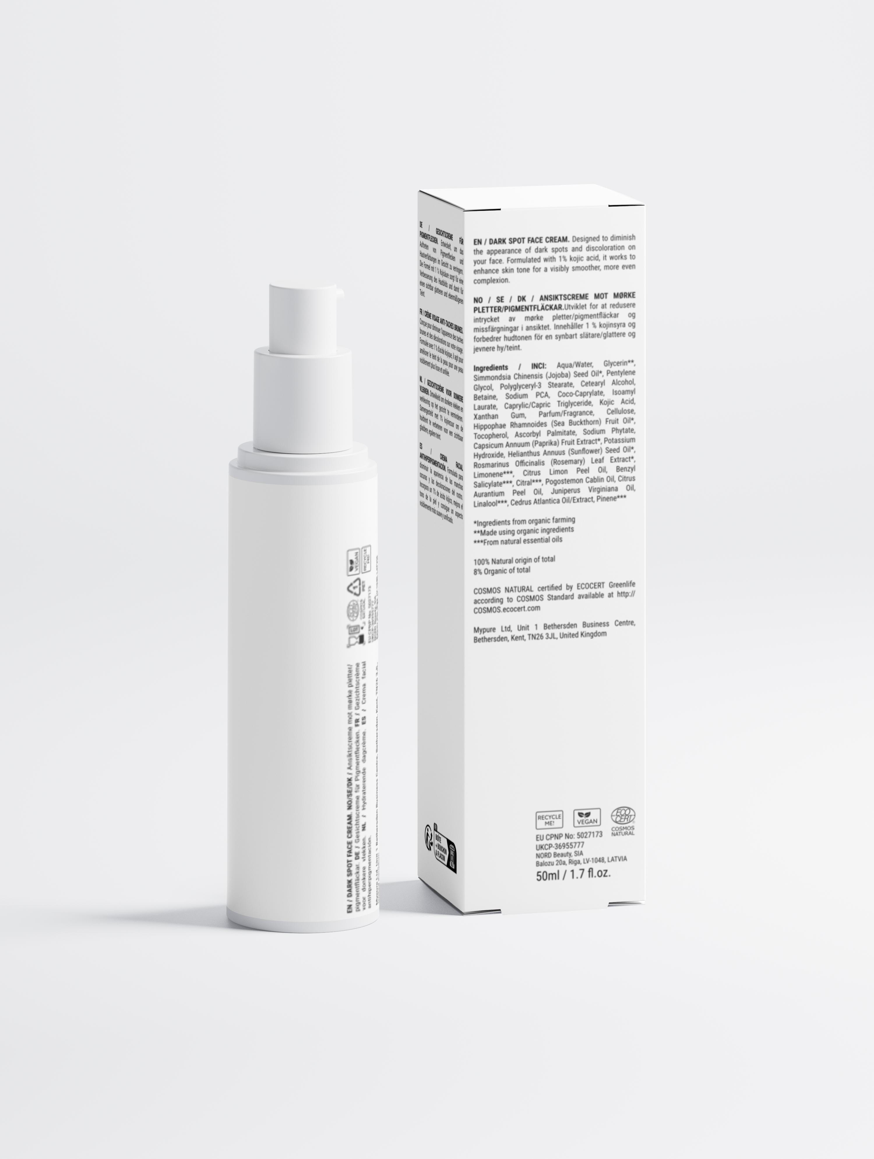 Brightening Face Cream mit Kojisäure – Gezielte Pflege bei dunklen Flecken | NewYu